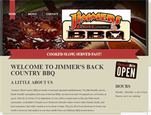 Tablet Screenshot of jimmersbbq.com